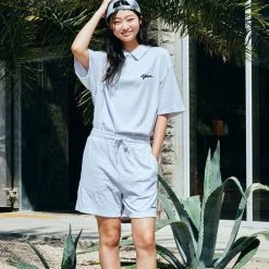 Volcom Unisex Street Style Short Sleeves Logo T-Shirts For Women Navy X M -Volcom Sales Shop org 5407