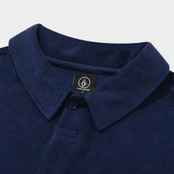 Volcom Unisex Street Style Short Sleeves Logo T-Shirts For Men Navy X M -Volcom Sales Shop org 5417