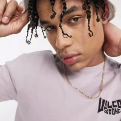 Volcom Crew Neck Pullovers Unisex Street Style Plain Cotton For Men Purple X Xl -Volcom Sales Shop org 5550