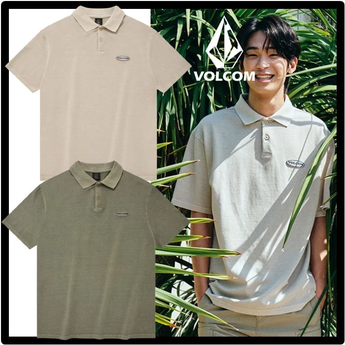 Volcom Casual Style Unisex Street Style Logo Polos For Women L.khaki X S 3 Volcom Casual Style Unisex Street Style Logo Polos For Women L.khaki X S