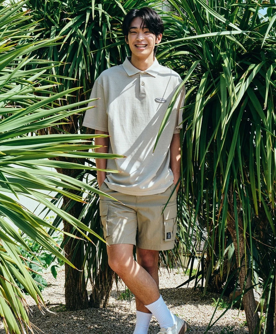 Volcom Casual Style Unisex Street Style Logo Polos For Women L.khaki X S 5 Volcom Casual Style Unisex Street Style Logo Polos For Women L.khaki X S - Image 3