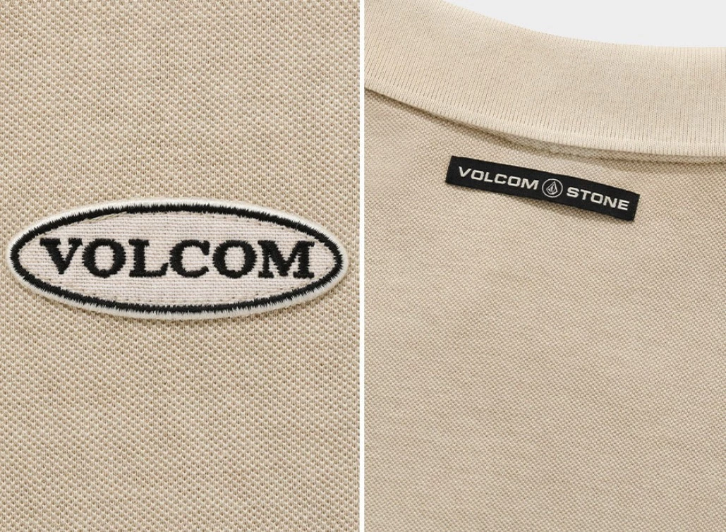 Volcom Casual Style Unisex Street Style Logo Polos For Women L.khaki X S 7 Volcom Casual Style Unisex Street Style Logo Polos For Women L.khaki X S - Image 5