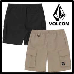 Volcom Casual Style Street Style Logo Shorts For Women Black X S