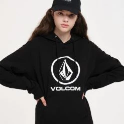 Volcom Unisex Street Style Long Sleeves Cotton Logos On The Sleeves For Men Gray X M -Volcom Sales Shop org 5701