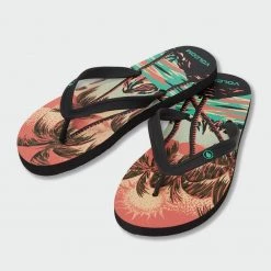 Volcom 2022 SS Logo Sandals For Men Orange X 270 -Volcom Sales Shop org 5773