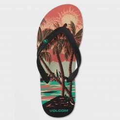 Volcom 2022 SS Logo Sandals For Men Orange X 270 -Volcom Sales Shop org 5774