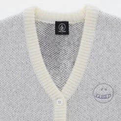 Volcom Unisex Logo Cardigans For Men Gray X M -Volcom Sales Shop org 5927