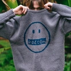 Volcom Unisex U-Neck Long Sleeves Logo Sweaters For Men Gray X Xl 24 Volcom Unisex U-Neck Long Sleeves Logo Sweaters For Men Gray X Xl -Volcom Sales Shop org 5955