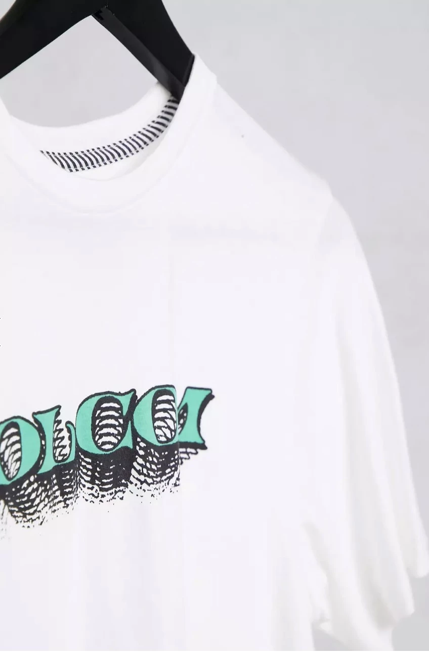 Volcom Pullovers Unisex Street Style Plain Cotton Short Sleeves For Men White X S 7 Volcom Pullovers Unisex Street Style Plain Cotton Short Sleeves For Men White X S - Image 5