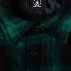 Volcom Unisex Long Sleeves Logos On The Sleeves Logo Shirts For Men Green X L -Volcom Sales Shop org 6017