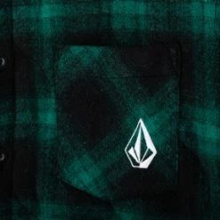 Volcom Unisex Long Sleeves Logos On The Sleeves Logo Shirts For Men Green X L -Volcom Sales Shop org 6018