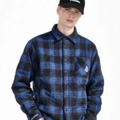 Volcom Unisex Long Sleeves Logos On The Sleeves Logo Shirts For Men Green X L -Volcom Sales Shop org 6020