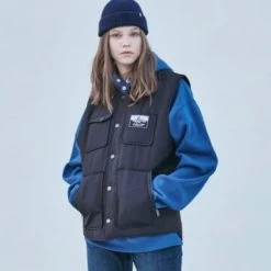 Volcom Unisex Cotton Logo Vests & Gillets For Men Black X M -Volcom Sales Shop org 6036