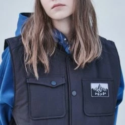 Volcom Unisex Cotton Logo Vests & Gillets For Men Black X M -Volcom Sales Shop org 6037