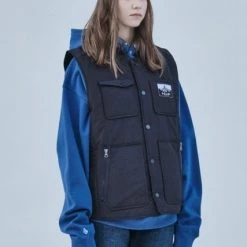 Volcom Unisex Cotton Logo Vests & Gillets For Men Black X M -Volcom Sales Shop org 6038