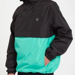 Volcom Street Style Logo Anorak Jackets Biker Jackets For Men Mint X S -Volcom Sales Shop org 613