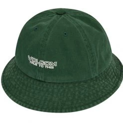 Volcom Unisex Street Style Bucket Hats Wide-brimmed Hats For Men Green X S -Volcom Sales Shop org 6169