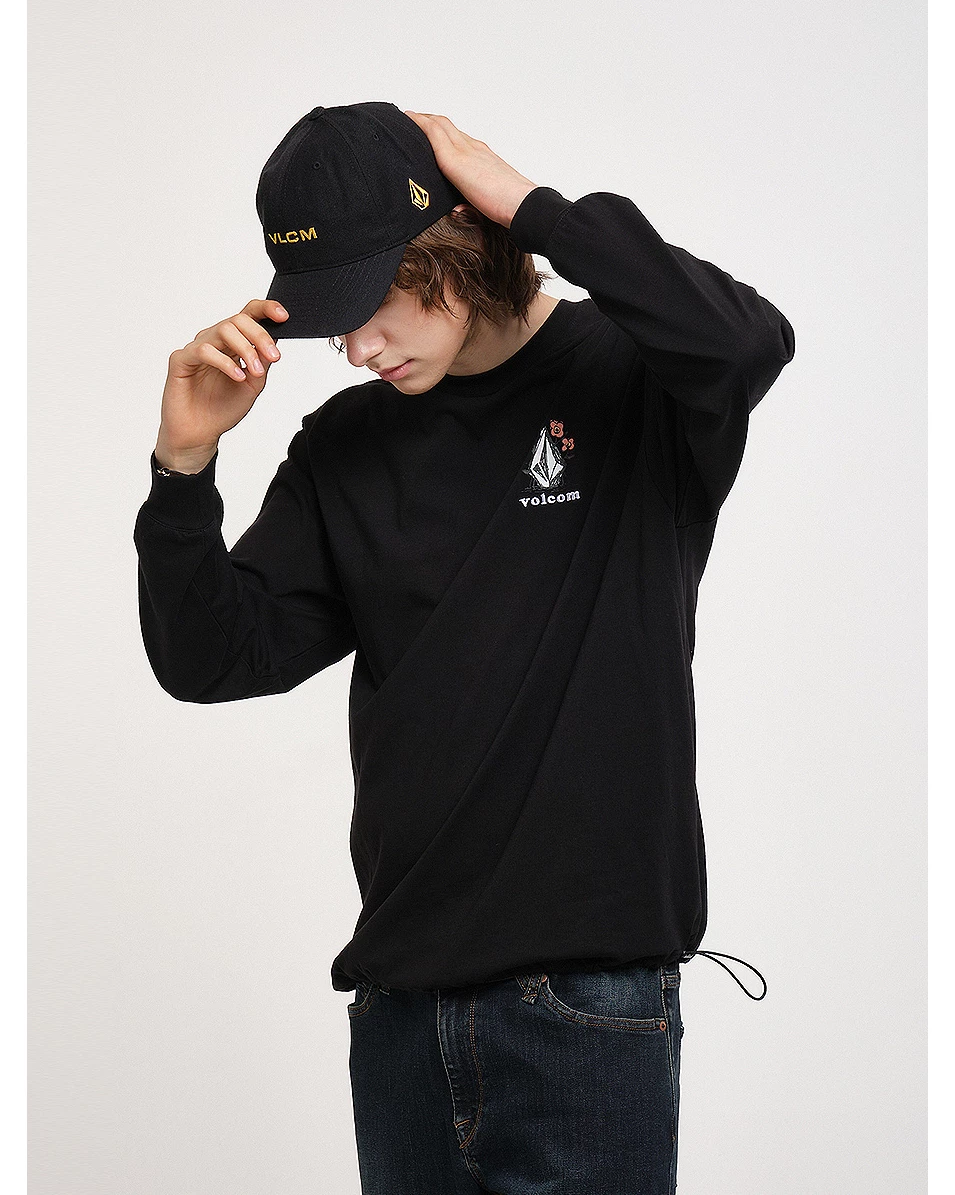 Volcom Flower Patterns Unisex U-Neck Long Sleeves Cotton Logo For Women Blue Green X L 6 Volcom Flower Patterns Unisex U-Neck Long Sleeves Cotton Logo For Women Blue Green X L - Image 4