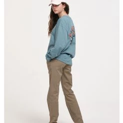 Volcom Flower Patterns Unisex U-Neck Long Sleeves Cotton Logo For Women Blue Green X L 28 Volcom Flower Patterns Unisex U-Neck Long Sleeves Cotton Logo For Women Blue Green X L -Volcom Sales Shop org 6212