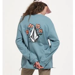 Volcom Flower Patterns Unisex U-Neck Long Sleeves Cotton Logo For Women Blue Green X L 29 Volcom Flower Patterns Unisex U-Neck Long Sleeves Cotton Logo For Women Blue Green X L -Volcom Sales Shop org 6213