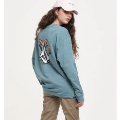 Volcom Flower Patterns Unisex U-Neck Long Sleeves Cotton Logo For Women Blue Green X L 30 Volcom Flower Patterns Unisex U-Neck Long Sleeves Cotton Logo For Women Blue Green X L -Volcom Sales Shop org 6214