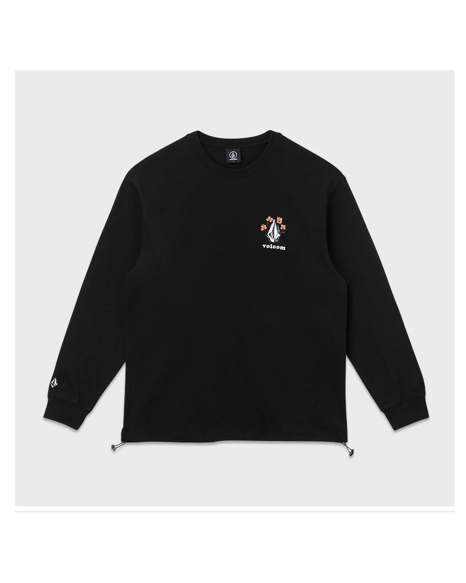 Volcom Flower Patterns Unisex U-Neck Long Sleeves Cotton Logo For Women Blue Green X L 13 Volcom Flower Patterns Unisex U-Neck Long Sleeves Cotton Logo For Women Blue Green X L - Image 11