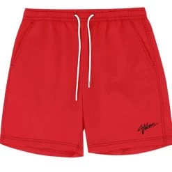 Volcom 2022 SS Unisex Street Style Cotton Logo Shorts For Men Red X M -Volcom Sales Shop org 6238