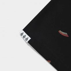 Volcom Unisex Street Style Short Sleeves Logo T-Shirts For Men Black X M -Volcom Sales Shop org 6372