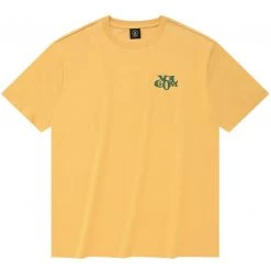 Volcom Unisex Street Style Short Sleeves Logo T-Shirts For Women Mustard X S -Volcom Sales Shop org 6383