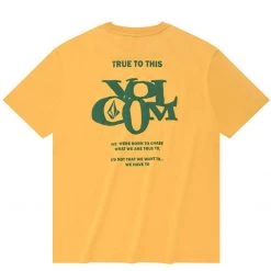 Volcom Unisex Street Style Short Sleeves Logo T-Shirts For Women Mustard X S -Volcom Sales Shop org 6384