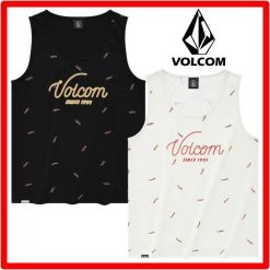 Volcom Unisex Street Style Logo Tanks & Camisoles For Women Cream X S