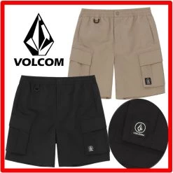 Volcom Casual Style Unisex Street Style Logo Shorts For Women Black X M