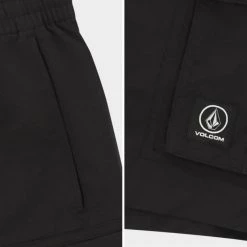 Volcom Casual Style Unisex Street Style Logo Shorts For Women Black X M -Volcom Sales Shop org 6454