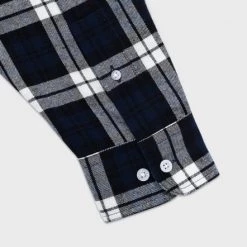 Volcom Unisex Street Style Long Sleeves Cotton Logo Shirts For Men Navy X M -Volcom Sales Shop org 6501