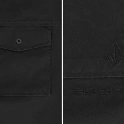 Volcom Unisex Street Style Long Sleeves Cotton Logo Shirts For Men Beige X Xl -Volcom Sales Shop org 651