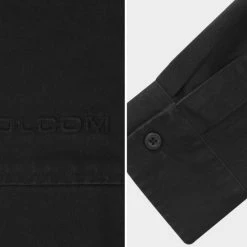 Volcom Unisex Street Style Long Sleeves Cotton Logo Shirts For Men Beige X Xl -Volcom Sales Shop org 652