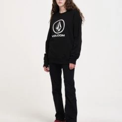 Volcom Unisex Street Style U-Neck Long Sleeves Cotton For Men Charcoal X Xl -Volcom Sales Shop org 6536