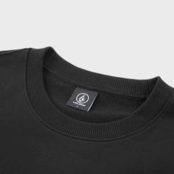 Volcom Unisex Street Style U-Neck Long Sleeves Cotton For Men Charcoal X Xl -Volcom Sales Shop org 6539