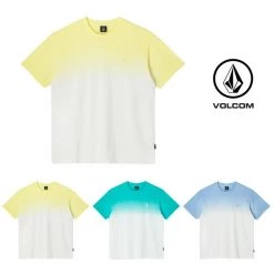 Volcom Unisex U-Neck Cotton Short Sleeves Logo T-Shirts For Men Yellow X L