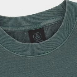 Volcom Crew Neck Unisex Street Style Long Sleeves Cotton Logo For Men Charcoal X M -Volcom Sales Shop org 6663