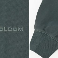 Volcom Crew Neck Unisex Street Style Long Sleeves Cotton Logo For Men Charcoal X M -Volcom Sales Shop org 6665