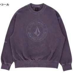 Volcom Crew Neck Unisex Street Style Long Sleeves Cotton Logo For Men Charcoal X M -Volcom Sales Shop org 6666