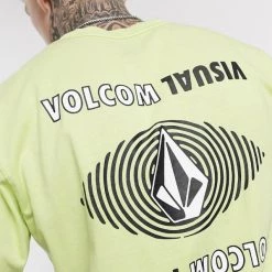 Volcom Pullovers Unisex Street Style Plain Cotton Short Sleeves For Men Hilighter Green X M -Volcom Sales Shop org 6703