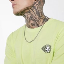 Volcom Pullovers Unisex Street Style Plain Cotton Short Sleeves For Men Hilighter Green X M -Volcom Sales Shop org 6706