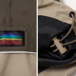 Volcom Unisex Street Style Logo Anorak Jackets Jackets For Men Black X S -Volcom Sales Shop org 6735