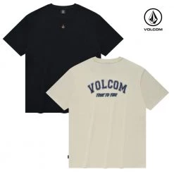 Volcom Unisex Street Style Cotton Short Sleeves Logo T-Shirts For Men Cream X L