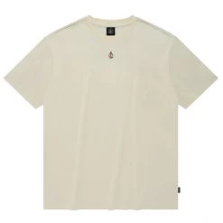 Volcom Unisex Street Style Cotton Short Sleeves Logo T-Shirts For Men Cream X L -Volcom Sales Shop org 6756