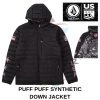Volcom 2022-23FW Short Logo Down Jackets For Men Black X L (*inventory Check Required)