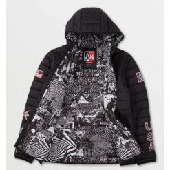 Volcom 2022-23FW Short Logo Down Jackets For Men Black X L (*inventory Check Required) -Volcom Sales Shop org 6765