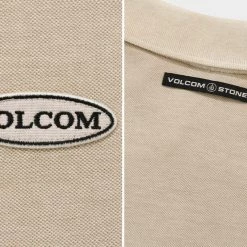 Volcom Casual Style Unisex Street Style Cotton Logo Polos For Women L.khaki X L -Volcom Sales Shop org 6773
